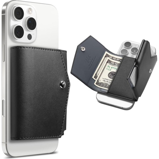 Spigen Valentinus Pro Magsafe - Magnetic Wallet (Black) - (AFA09442)