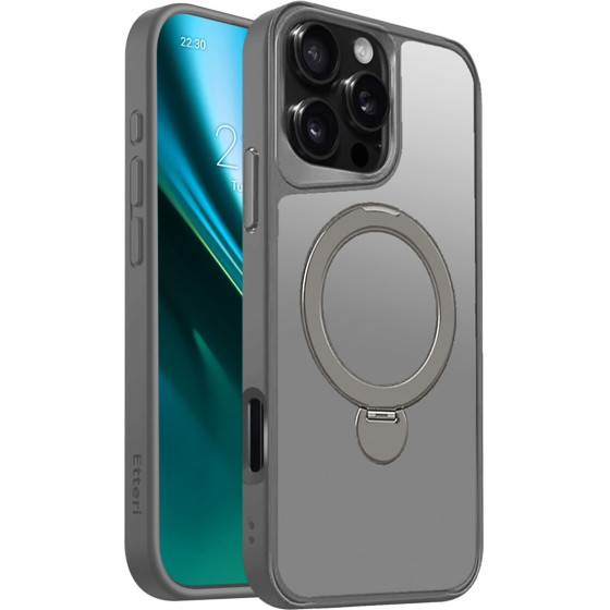 Etteri Matt Mag Ring Case For Iphone 17 Pro grey