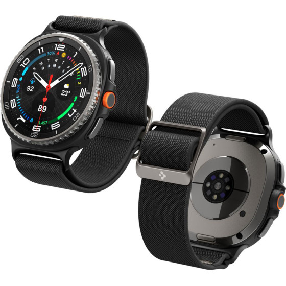 Spigen Fit Lite - Strap For Samsung Galaxy Watch 8 / 8 Classic 40 / 44 / 46 Mm (Black) - (AMP10117)