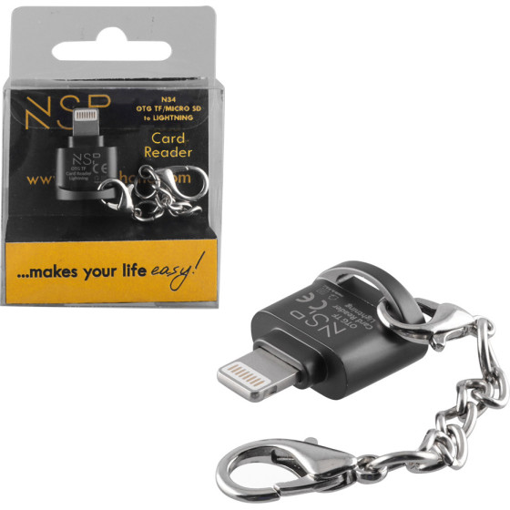 NSP N34 Otg TF/Micro Sd To Lightning BLACK