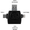 NSP N35 3 In 1 Sd Card Reader USB-A/Micro USB/Type C & Lightning BLACK