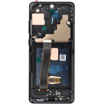 Lcd Display For Samsung S20 Ultra Black Soft Oled With Frame OEM