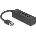 DeLock Usb Hub 4x �����, Usb 3.0, 5Gbps, Usb �������, ������ - (64350)