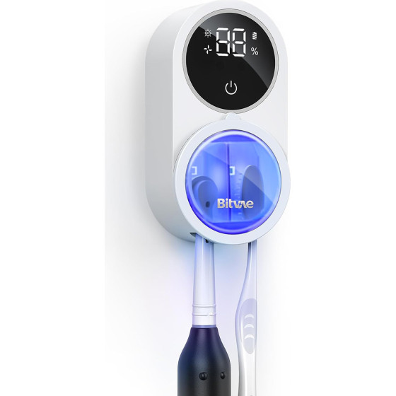 Bitvae - Air Drying Sanitizer (BVX122) - For Toothbrush, Uv Disinfection, Inductive Switch, Antibacterial, Led Screen - White