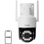 ZOSI C296 WiFi 8MP dual Pan Tilt IP66 ��������� ������ + ����� microSD 32GB - (C296B 5MP+32GB SD)