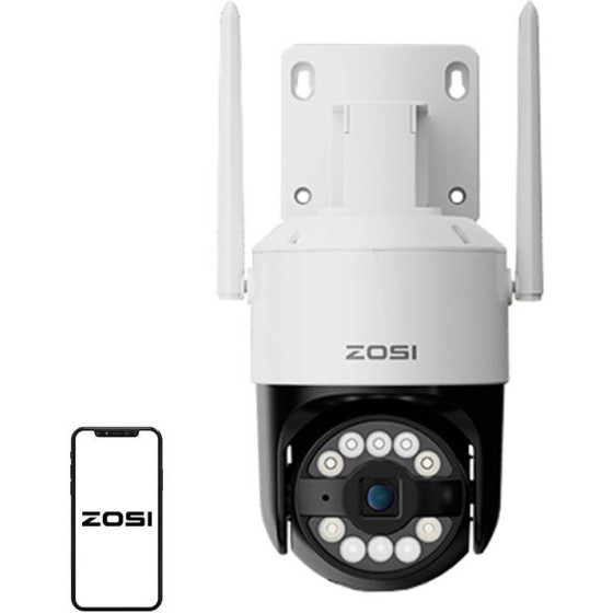 ZOSI C296 WiFi 8MP dual Pan Tilt IP66 ��������� ������ + ����� microSD 32GB - (C296B 5MP+32GB SD)