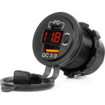 AMiO ����� �� 2 ����� Usb ��� ������� ���������� �� ��������+������ 12/24V QUICKCHARGE3.0 ��������� ����� ���� - 1 ���. - (04222)