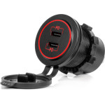 AMiO ����� �� 2 ����� USB-C ��� ������ 12/24V ��������� �� ������� Led ��� ����� ���� - 1 ���. - (04223)