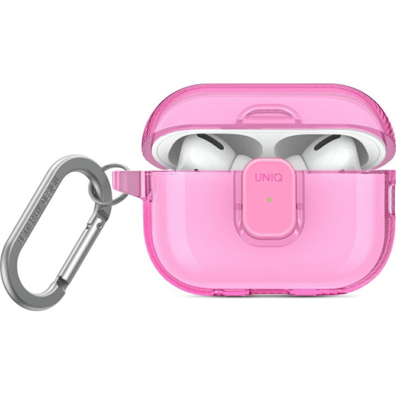 UNIQ Case Glase Pro For Airpods Pro 2 Lock Case Pink - (UNIQ-AIRPODSPRO2-GLSPCPNK)