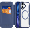 Dux Ducis Skin X Pro Iphone 17 Air Case With Magsafe And Wallet - Blue - (Etui Dux Ducis Iphone 17 Air Skin X Pro Blue)