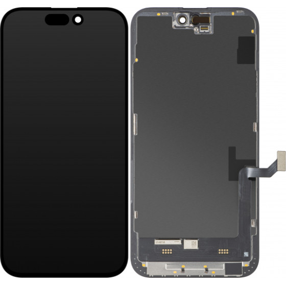 MP Lcd Display Module For Apple Iphone 15 Plus, Soft Oled Fhd Ic Movable Version, Aftermarket, Black