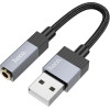 Hoco Adapter Aux Usb A (male) To Jack 3,5 Mm (female) UPA32D black