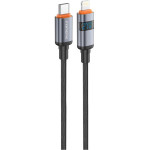 Foneng ������� �������� Usb 2.0 Power Display Aluminum Alloy Braided Usb C �� Lightning Pd 27W 1.2m ����� - (X116)