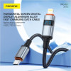 Foneng ������� �������� Usb 2.0 Power Display Aluminum Alloy Braided Usb C �� Lightning Pd 27W 1.2m ����� - (X116)