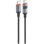 Foneng ������� �������� Usb 2.0 Power Display Aluminum Alloy Braided Usb C �� Usb C 60W 1.2m ����� - (X116)