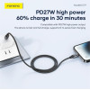 Foneng ������� �������� Usb 2.0 Zinc Alloy Head Braided Usb C �� Lightning Pd 27W 1m ����� - (X119)