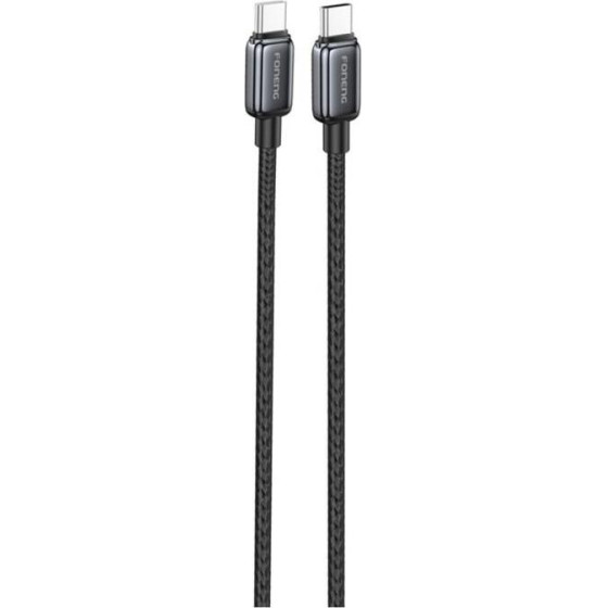 Foneng ������� �������� Usb 2.0 Zinc Alloy Head Braided Usb C �� Usb C 100W 1m ����� - (X119)