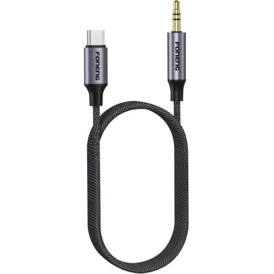 Foneng ������� ���� Metal Usb C �� 3.5mm 1m ����� - (BM31)