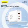 Foneng ��������� �������� ������� �������� �� ������ ����� Usb A & 2xUsb C Gan 65W 3A ����� - (GaN50)