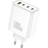 Foneng ��������� �������� ������� �������� �� �������� ����� Usb A & 3xUsb C Gan 100W 5A ����� - (GaN40-EU)
