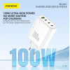 Foneng ��������� �������� ������� �������� �� �������� ����� Usb A & 3xUsb C Gan 100W 5A ����� - (GaN40-EU)