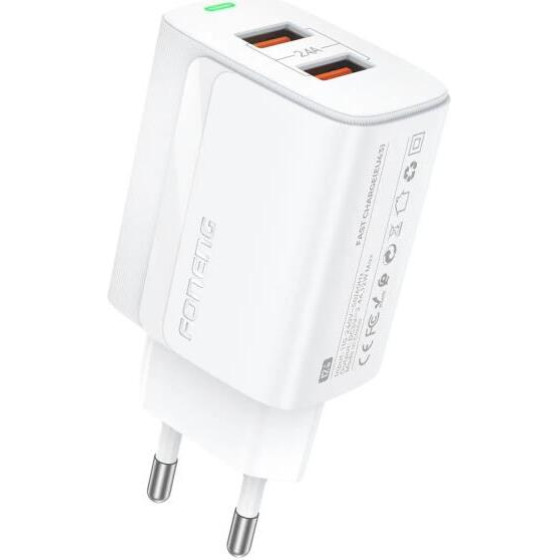 Foneng ��������� �������� ������� �������� �� ����� ����� 2xUsb A 12W 2.4A ����� - (EU63)