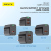 Foneng ��������� �������� ������� �������� �� ����� ����� 2xUsb A 12W 2.4A ����� - (EU63)