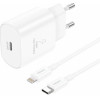 Foneng ��������� �������� ������� �������� �� ����� Usb C Gan 25W 3A & ������� Usb C �� Lightning 1m ����� - (EU51)