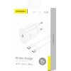 Foneng ��������� �������� ������� �������� �� ����� Usb C Gan 25W 3A & ������� Usb C �� Usb C 1m ����� - (EU51)