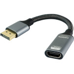 Powertech ���������� Displayport �� Hdmi 8K/60Hz, 0.1m, ������ - (CAB-DP077)