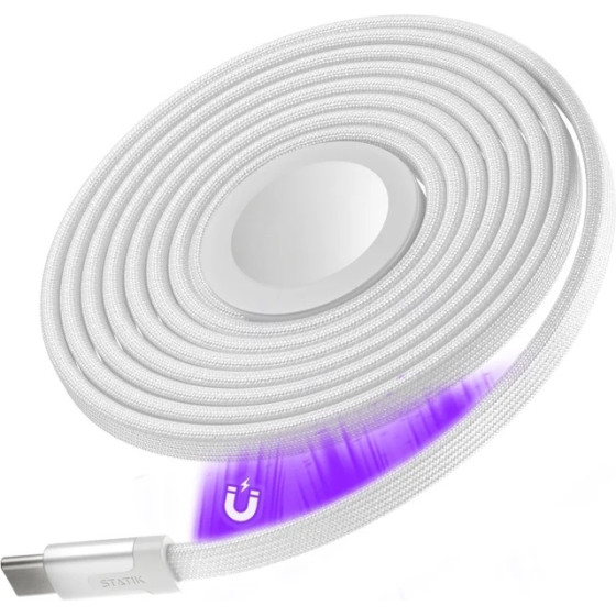 STATIK Magstack Slim ��������� ��� Apple Watch 5W Type C ������ 1m - (PUP-0496-WHT-3FT)