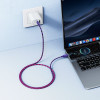 Hoco Cable Usb C To Usb C 3A 60W 1 m X116 Gradient purple