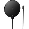 Hoco Wireless Charger CW62 15W With Cable Usb C And Digital Display black