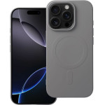 Silicone Mag Cover (Big hole) Case Compatible With Magsafe For Iphone 16 Pro Titanium Grey OEM