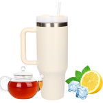 EXTRALINK Black Forest | Thermo Mug With Straw | Thermos With handle, 1200ml, Beige - (EX.28617)
