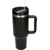 EXTRALINK Black Forest | Thermo Mug With Straw | Thermos With handle, 1200ml, Black - (EX.28600)