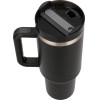 EXTRALINK Black Forest | Thermo Mug With Straw | Thermos With handle, 1200ml, Black - (EX.28600)
