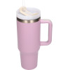 EXTRALINK Black Forest | Thermo Mug With Straw | Thermos With handle, 1200ml, Powder Pink - (EX.28631)