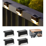 EXTRALINK Set Of 4 Solar Lights, 8 x 4.5 x 4.5 Cm Linus Warm White Led - (EX.25005)