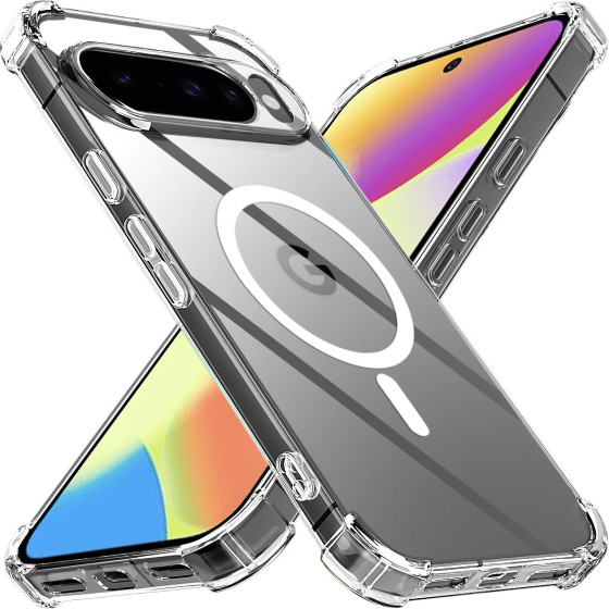 Techsuit - Shockproof Clear Silicone Magsafe - Google Pixel 10 - Clear