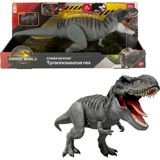 Mattel Jurassic World: : Movie Line Rebirth - Tyrannosaurus Rex Bite Attack (JCH02)