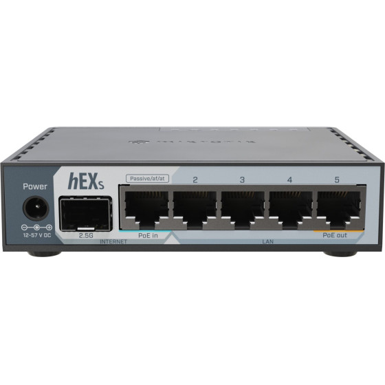 Mikrotik Hex S (2025) | Router | 5x Gbe RJ45, 1x SFP, Poe out, Usb - (E60IUGS)