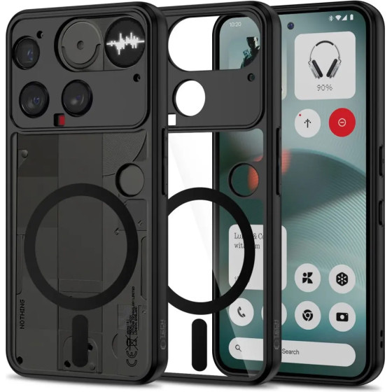 Tech-Protect Magmat Magsafe Case For Nothing Phone 3 - Black And Clear - (28594-0)