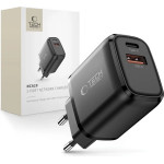 Tech-Protect NCA20 Pd 20W / QC3.0 USB-A / USB-C Wall Charger - Black - (28456-0)