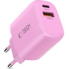 Tech-Protect NCA20 Pd 20W QC3.0 USB-A / USB-C Wall Charger - Pink - (28584-0)