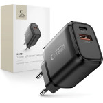 Tech-Protect NCA30 Pd 30W / QC3.0 USB-A / USB-C Wall Charger - Black - (28455-0)