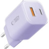 Tech-Protect NCM33 Pd 33W QC3.0 USB-C / USB-C Wall Charger - Purple - (28569-0)