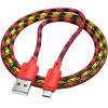 Hoco Cable Usb A To Micro Usb 2,4A 1 m Gradient red
