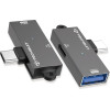 Techsuit - Adapter Datablitz (A21) - Type-C, USB3.0, PD100W, 5GBps - Gray