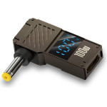 Techsuit - Adapter Laptopplugx (A22) - For Laptop, Dc To Type-C, 100W, Led Display - Grey